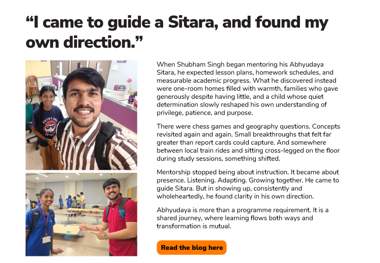 I came to guide a Sitara, and found my own direction.