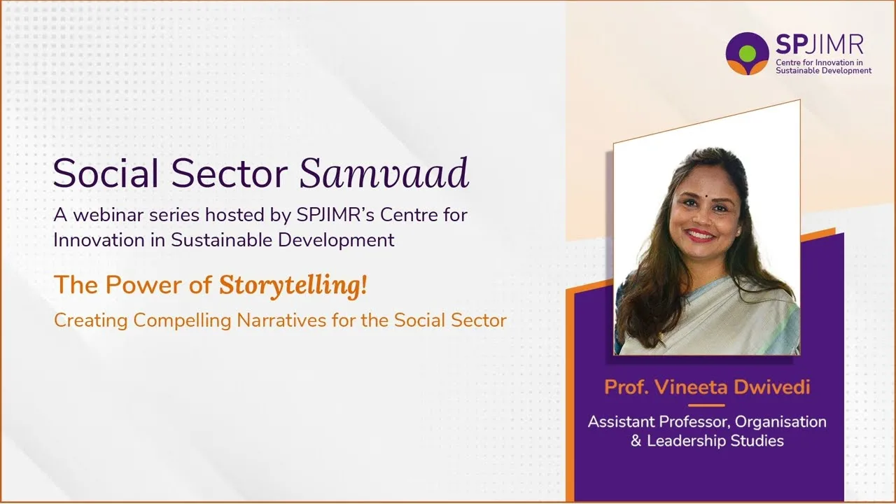 Social Sector Samvaad episode 4 on storytelling for social impact.