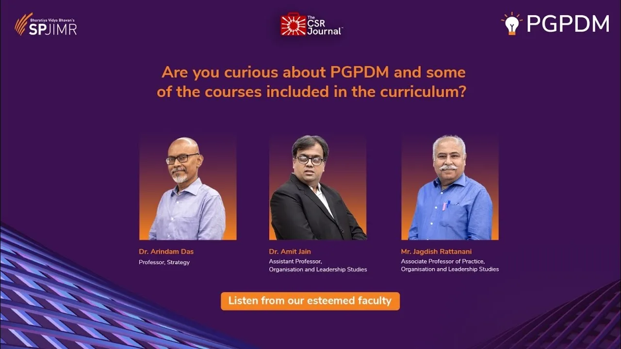 Inside PGPDM: What do SPJIMR faculty think about PGPDM and their courses