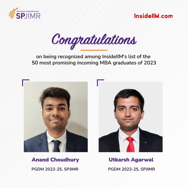 PGDM participants: Most promising MBA students