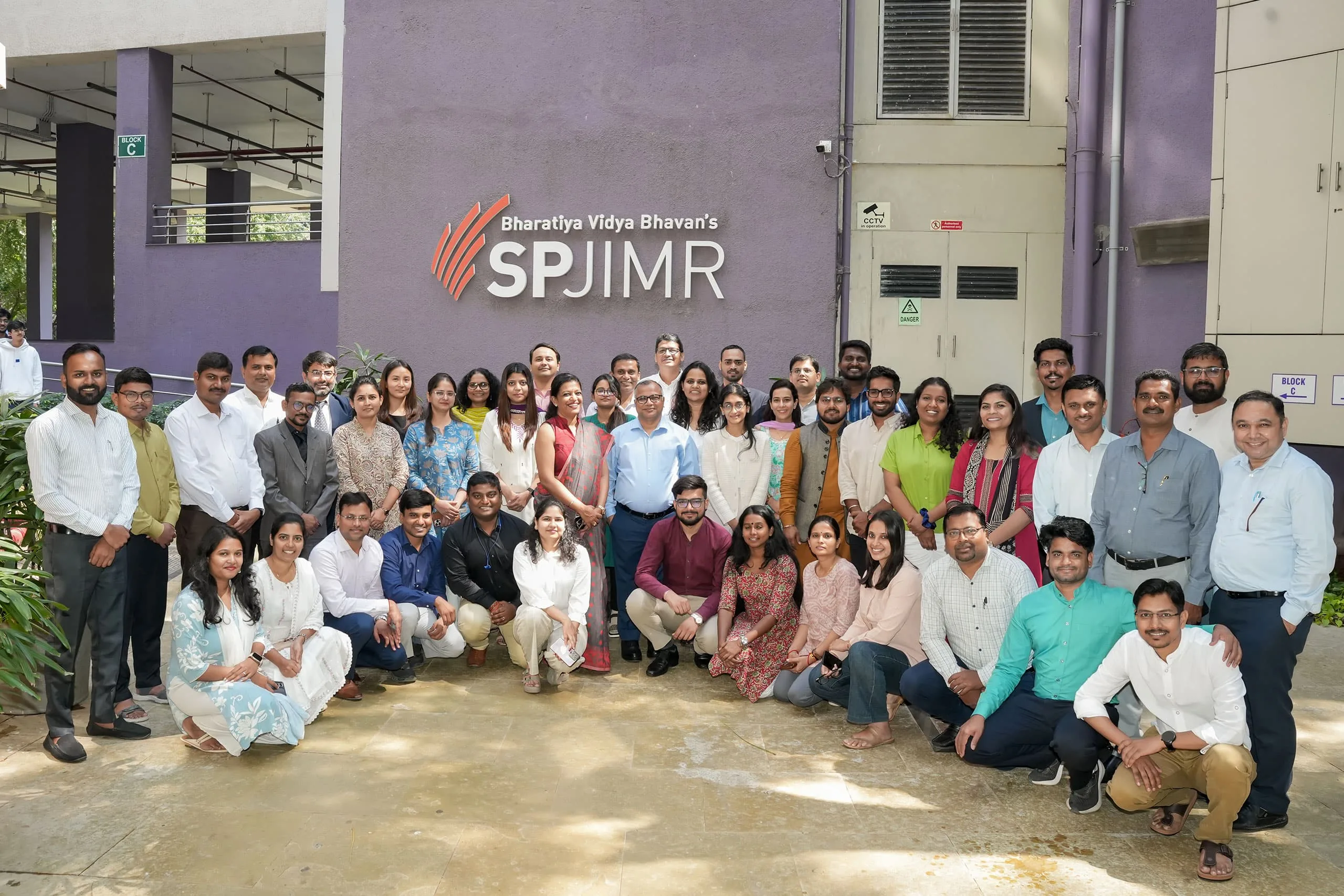 SPJIMR PGPDM batch on campus at SPJIMR.