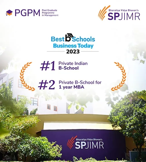 SPJIMR ranked #2 Best B-school for PGPM