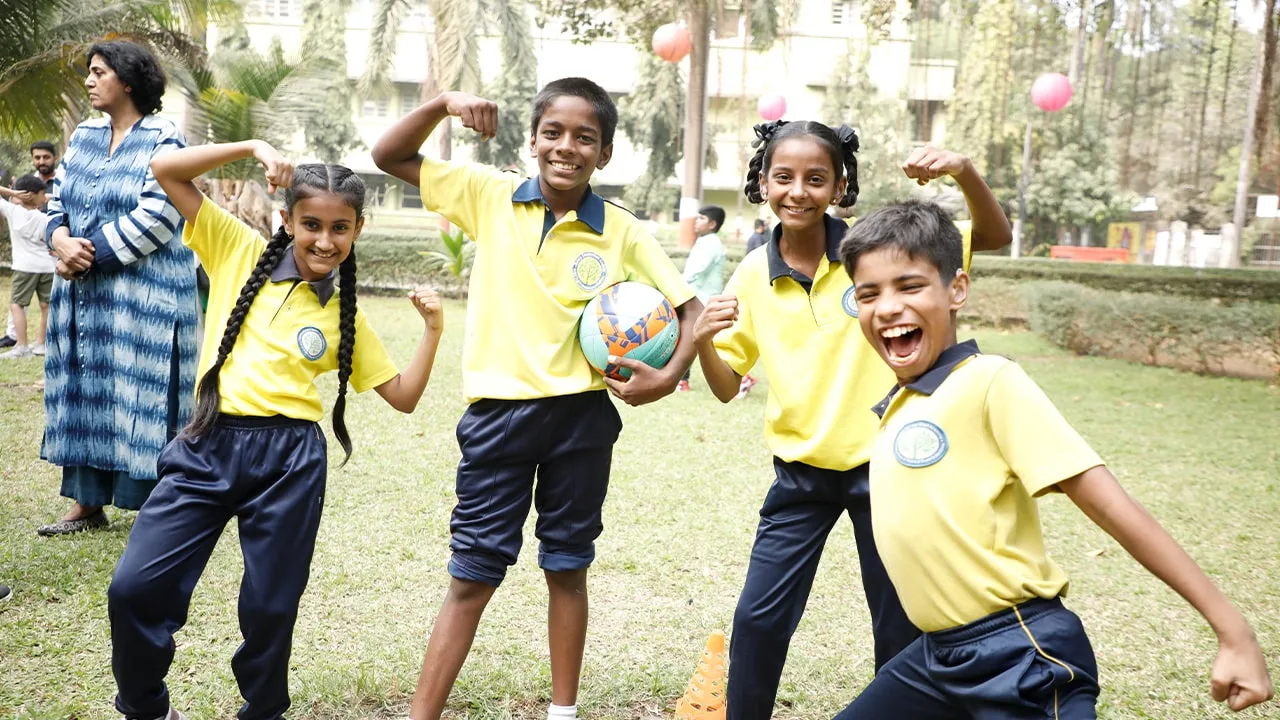 Children's football fun at Aasra