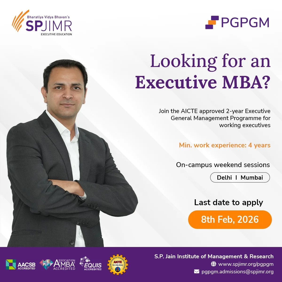 SPJIMR PGPGM Admissions Open for Batch 2026-28