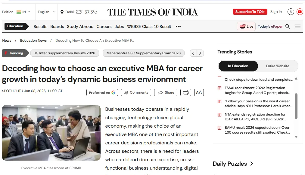Decoding how to choose an executive MBA for career growth in today’s dynamic business environment