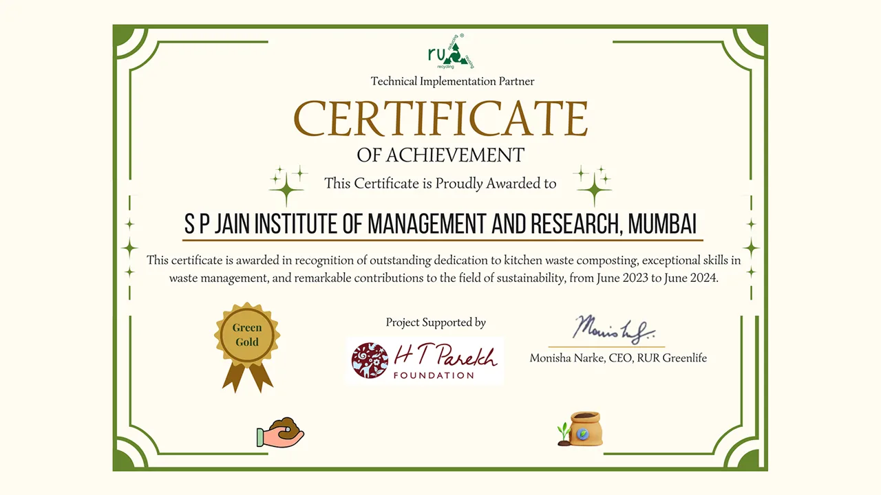 Recognition for creating Green Gold