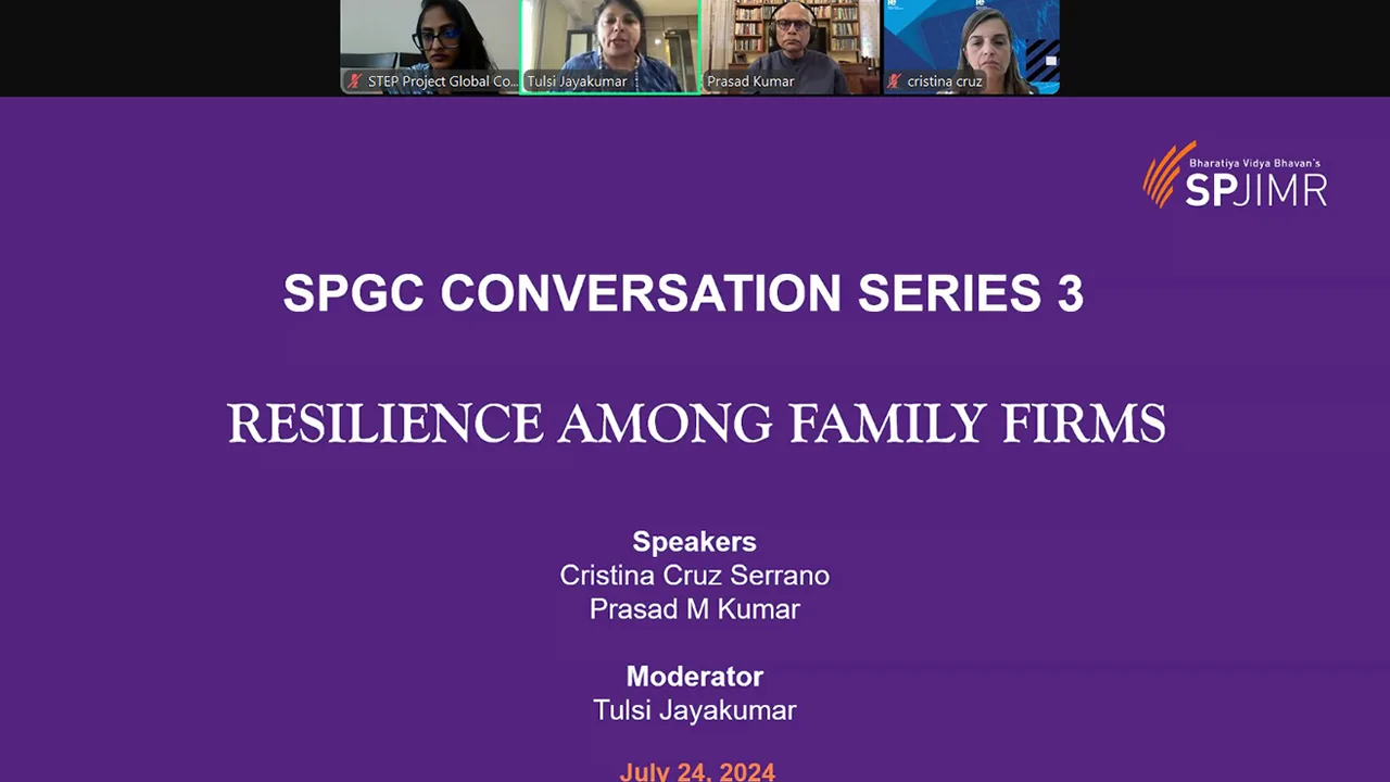 SPJIMR CFBE co-hosts its third SPGC Conversation Series