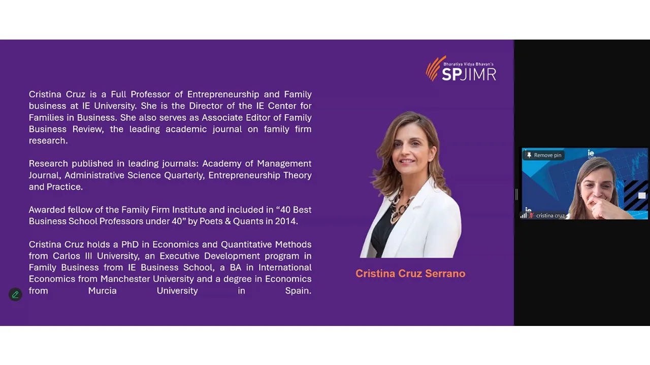 SPJIMR CFBE co-hosts its third SPGC Conversation Series