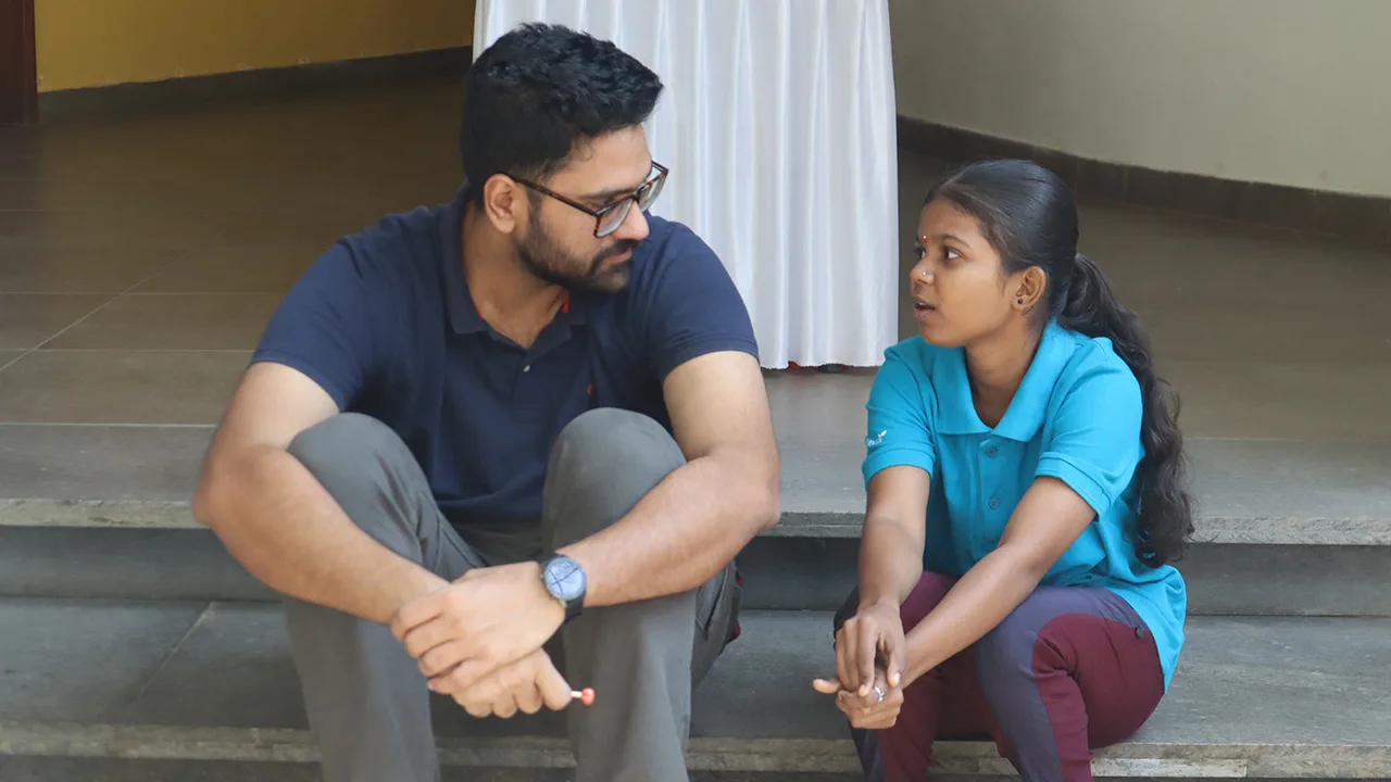 PGDM participants meeting their Abhyudaya Sitaras during Hastantaran 2024.