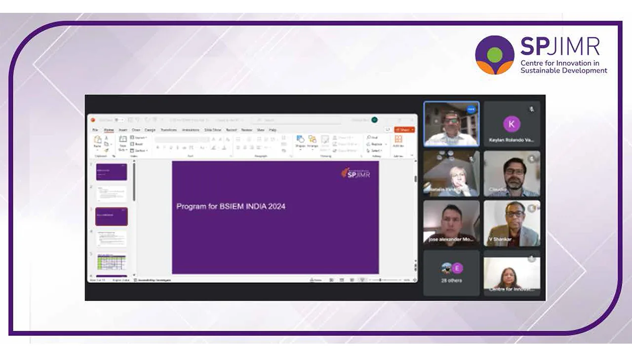 Collaborative discussions on sustainability at SPJIMR BSIEM 2024.