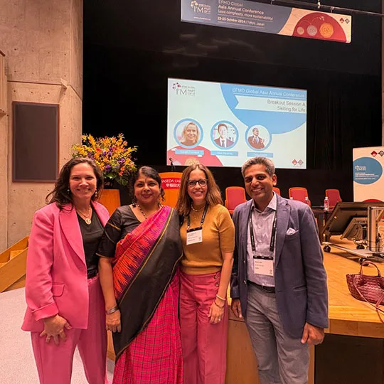 Prof. Tulsi Jayakumar with fellow panellists at the EFMD Global Asia Conference 2024 in Tokyo