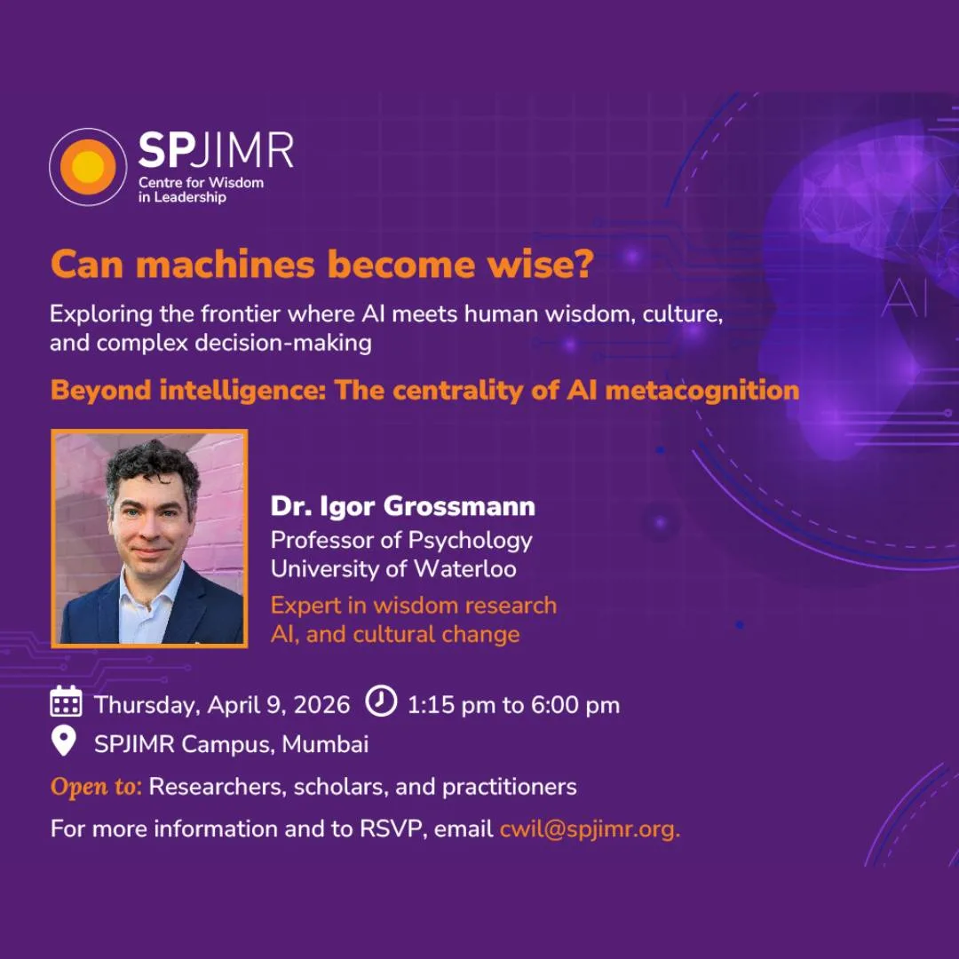 Join Dr. Igor Grossmann for an exploration of AI metacognition