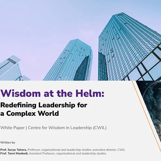 White paper by CWIL: Wisdom at the helm