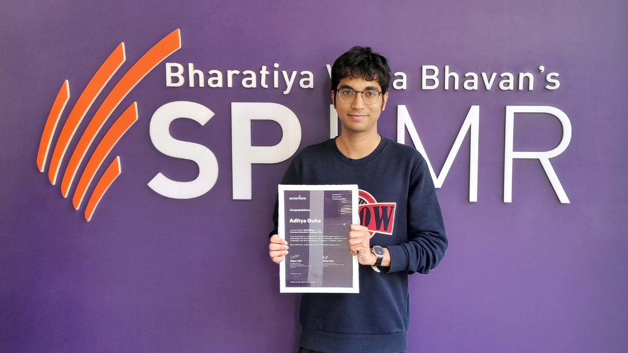 Aditya Guha, Post Graduate Diploma in Management (PGDM) participant wins AIC 2024.