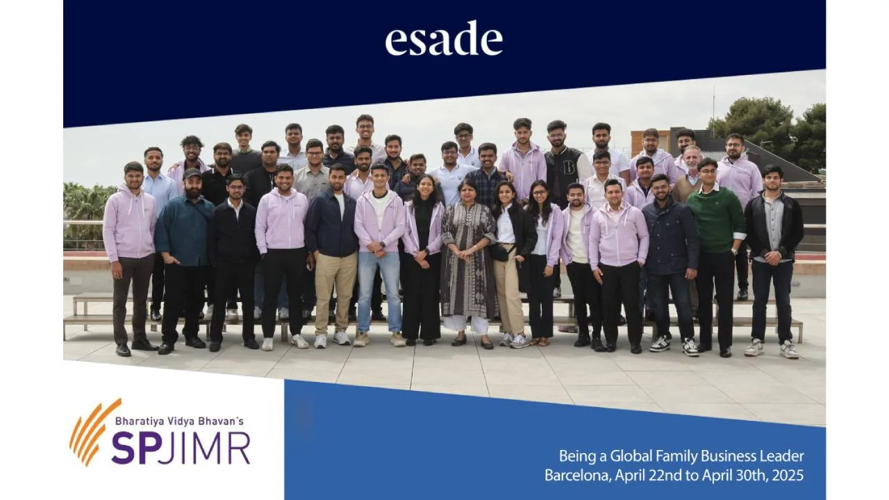 PGPFMB Batch 36 at the Esade campus in Spain.
