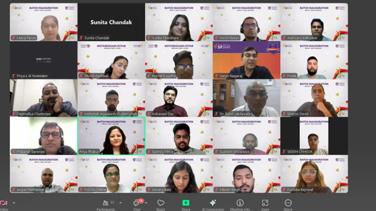 SPJIMR’s PGDM Online programme inaugurated batch 03 – cohort 01.
