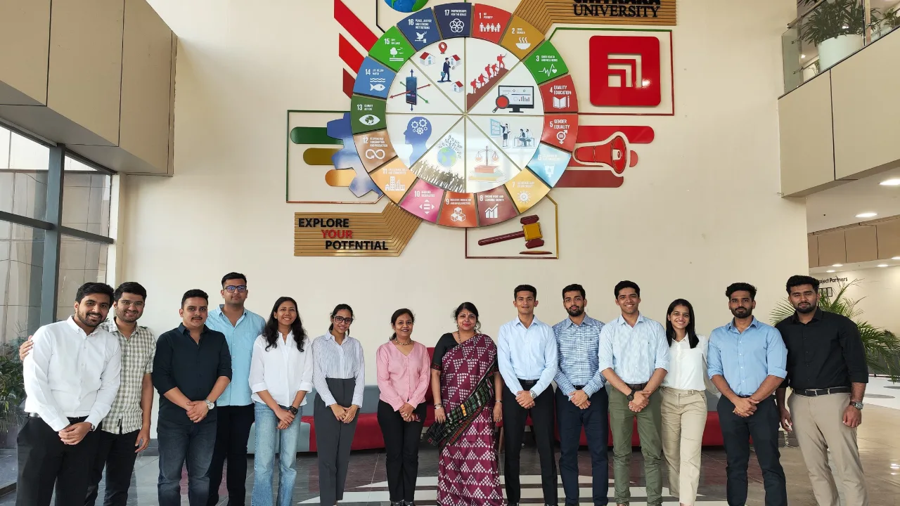 SPJIMR participants with Prof. Tulsi at Chitkara University.