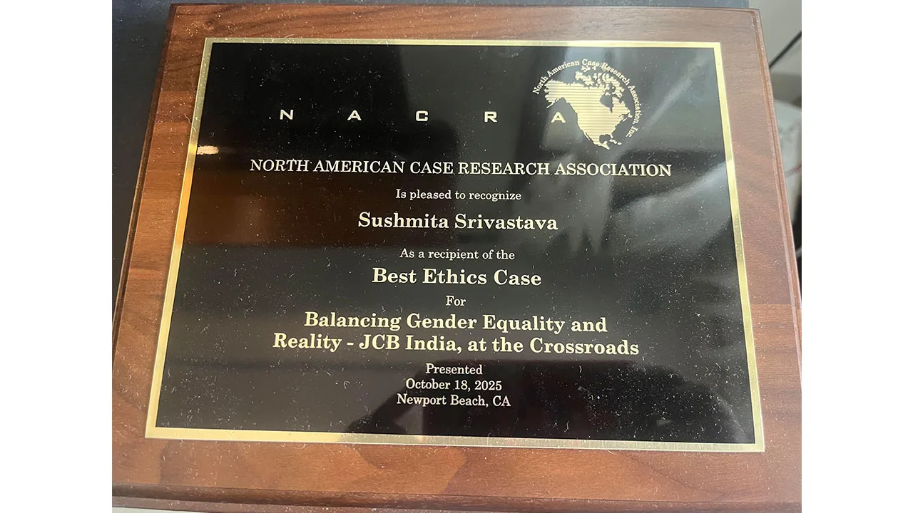 SPJIMR faculty wins global Ethics Case Award at NACRA 2025
