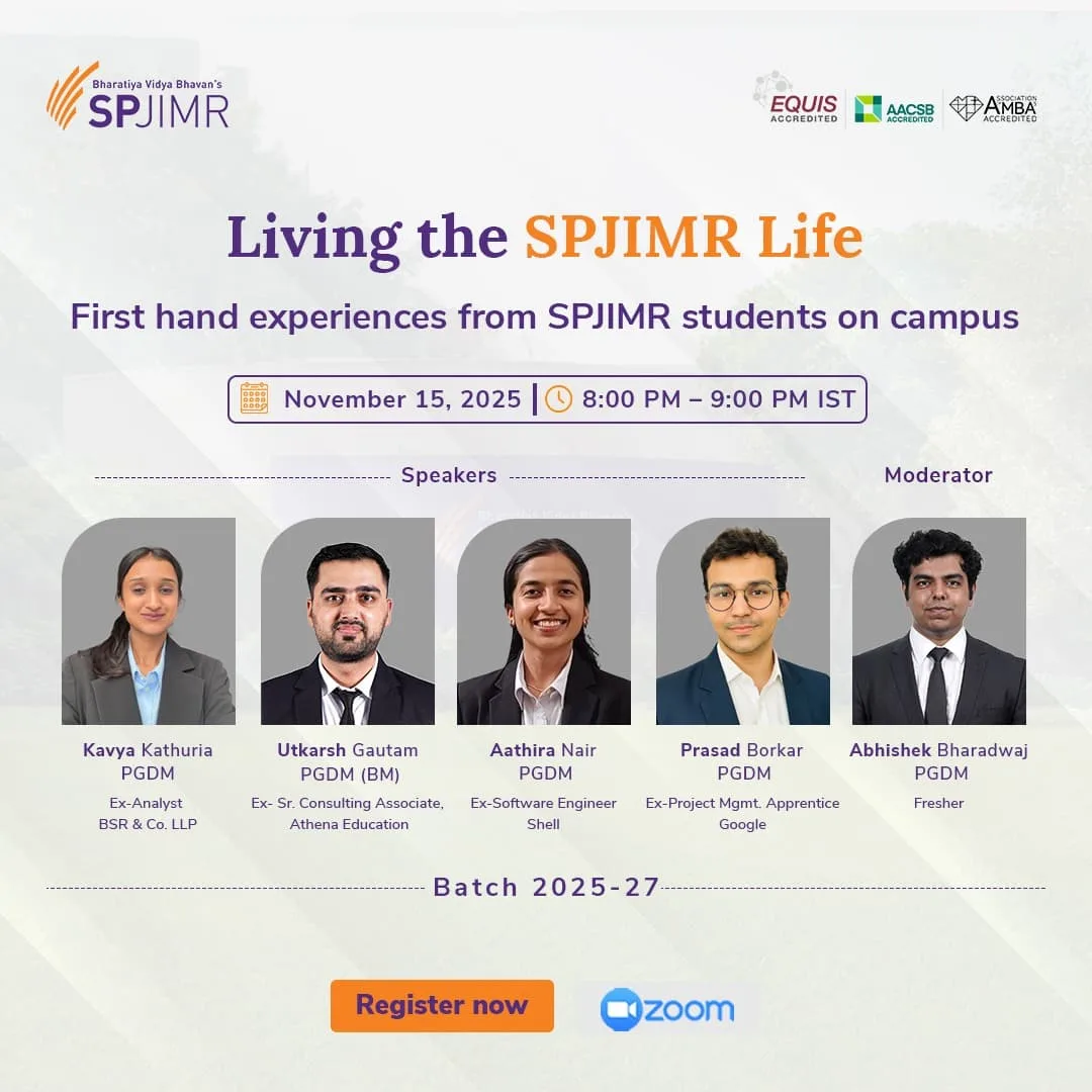 Living the SPJIMR Life from SPJIMR participants