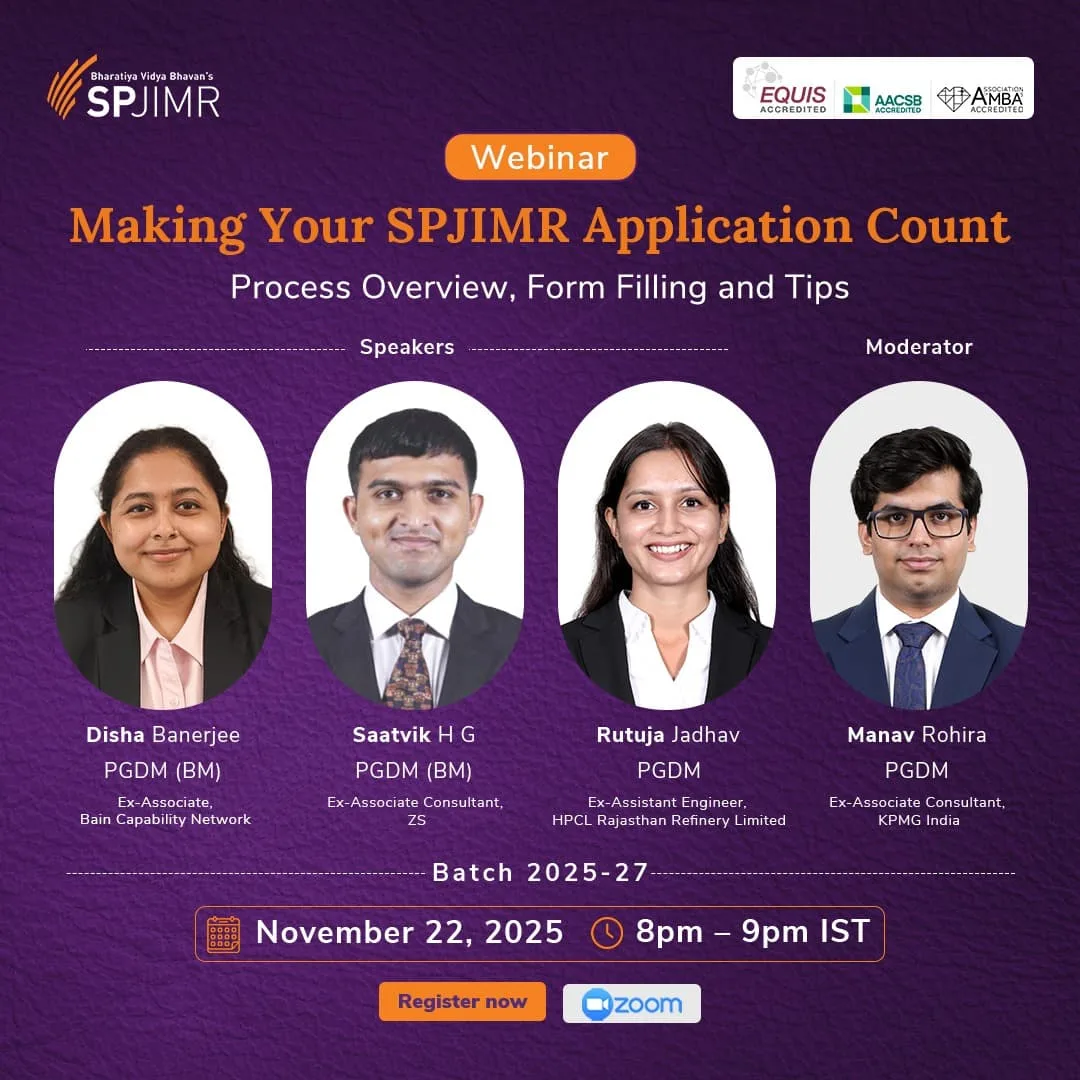Webinar on cracking the SPJIMR application