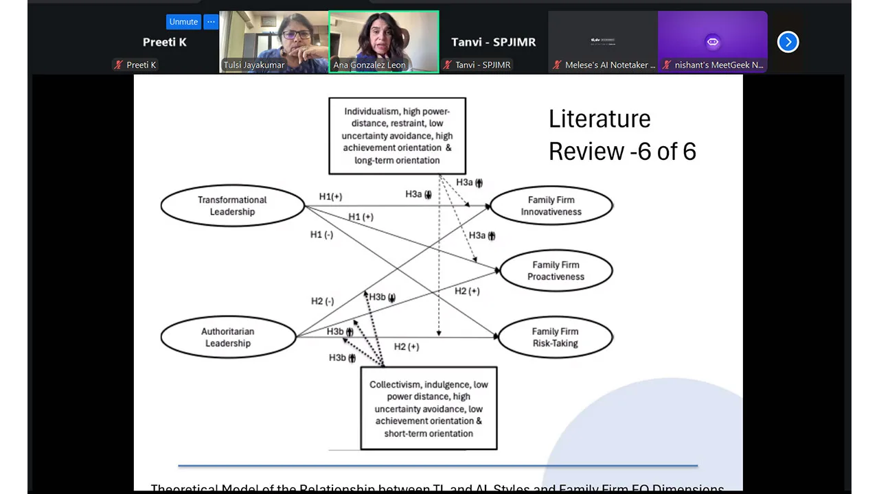 Family Business and Entrepreneurship Research Presentation Series with Dr. Ana González