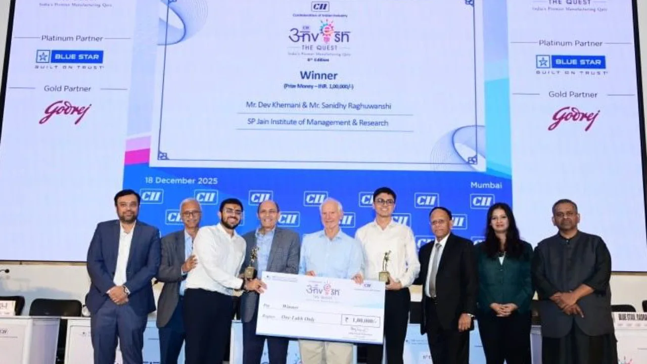 SPJIMR PGDM participants emerge as national winners at India’s premier manufacturing quiz.