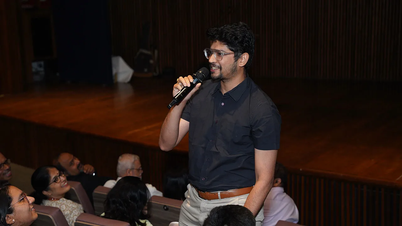 Faculty addressing participants during the PGPM batch 21 farewell at SPJIMR.