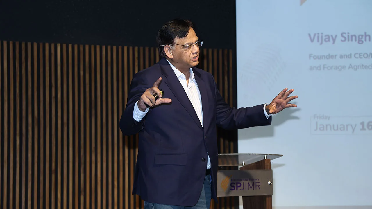 Vijay Singh, Founder of Shunya Fodder and Forage Agritech, presenting sustainable agritech solutions at SParc 2026.