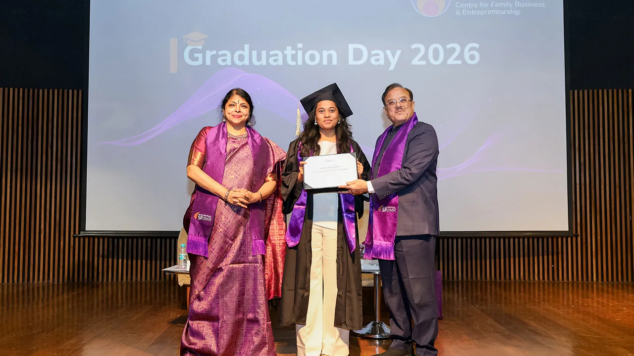 Celebrating milestones at SPJIMR’s PGPFMB batch 35 graduation ceremony