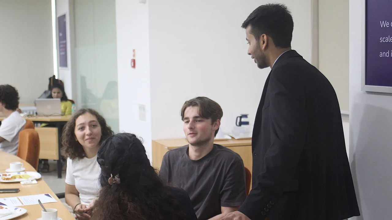 EDHEC students and the SPJIMR team at the Global Impact Project orientation.