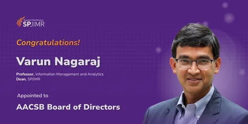 First Indian B-school representative at AACSB