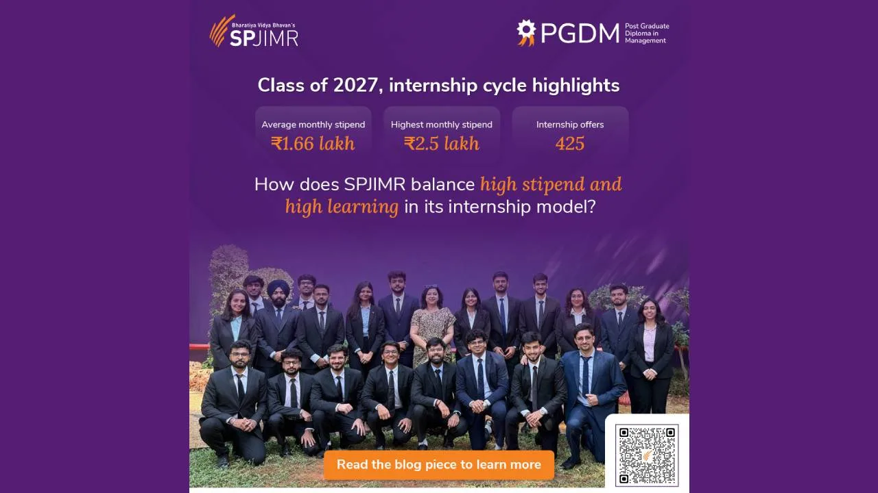 High stipend vs high learning: How SPJIMR balances both in its internship model