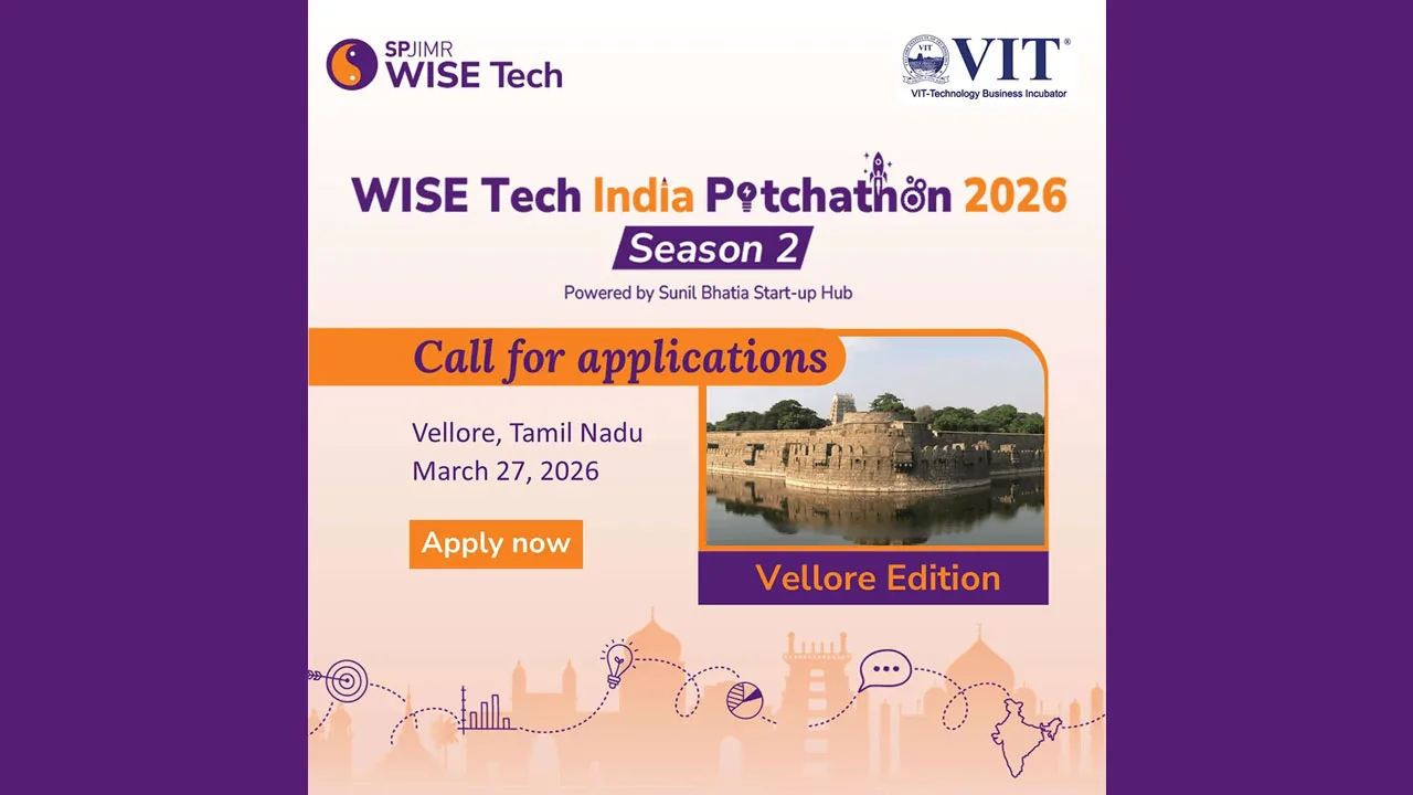 WISE Tech India Pitchathon 2026 – </br>Vellore Edition