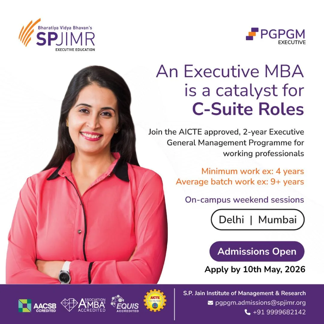 Admission open: PGPGM (Executive) 2026-28