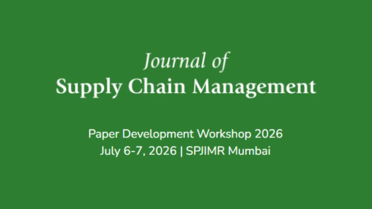 JSCM Paper Development Workshop 2026