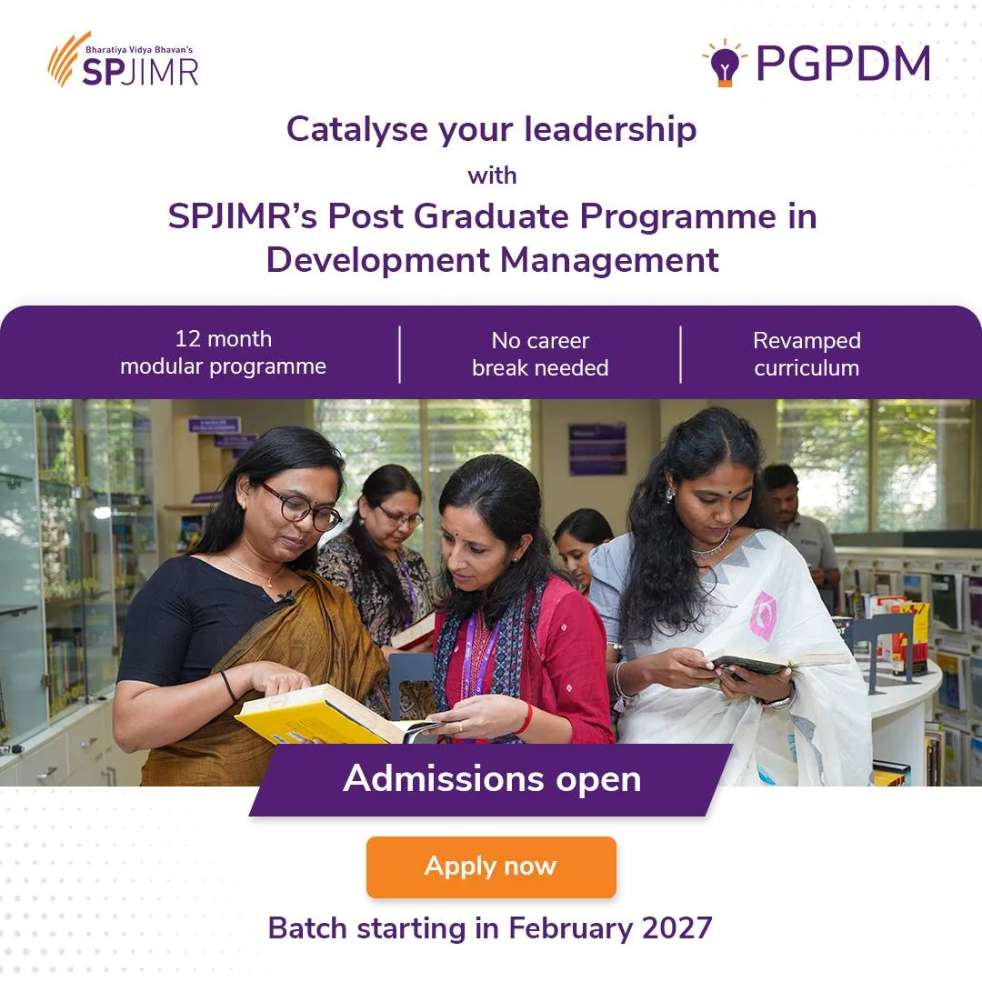 Admissions are open for the next batch of SPJIMR’s PGPDM