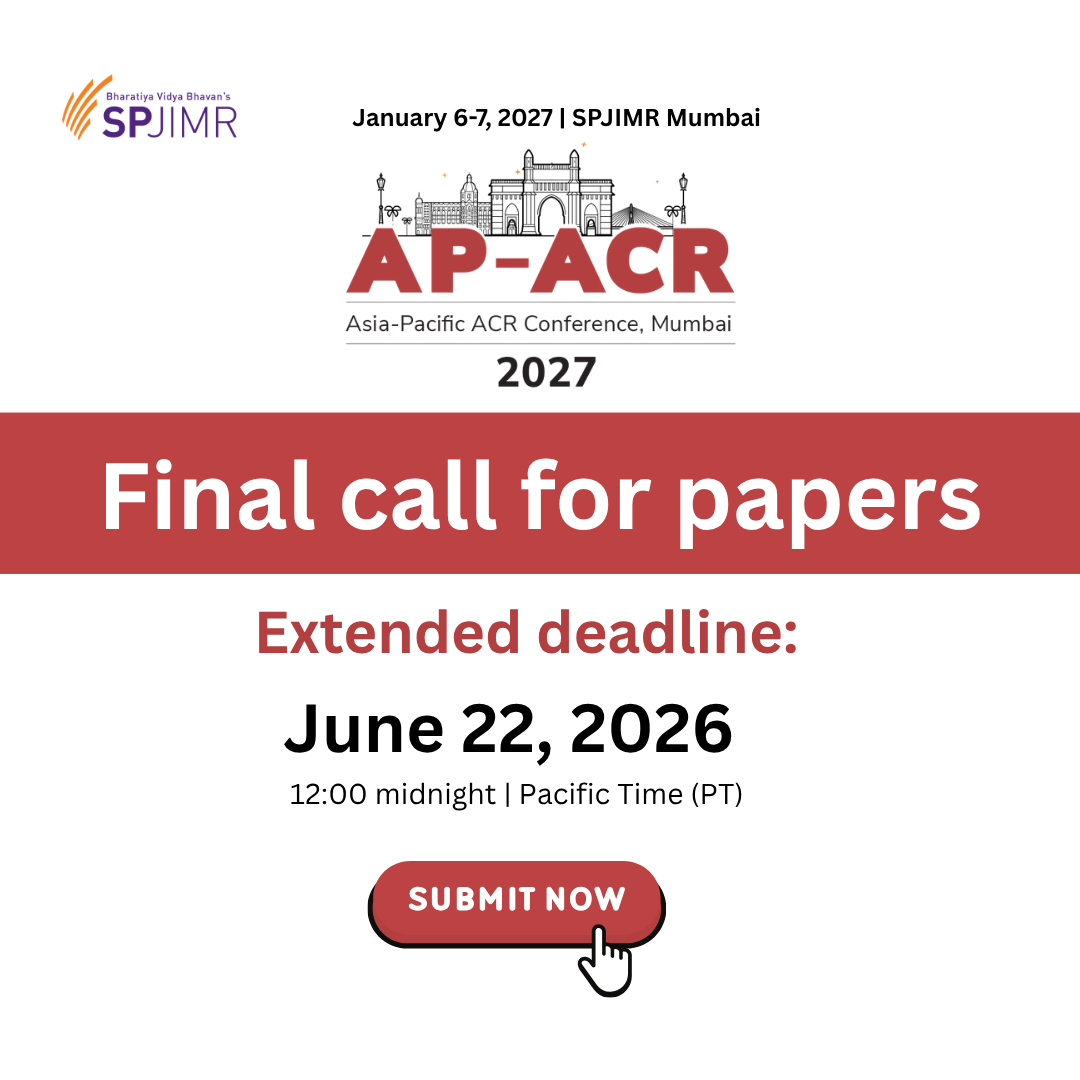 Call for Papers | Asia-Pacific ACR 2027