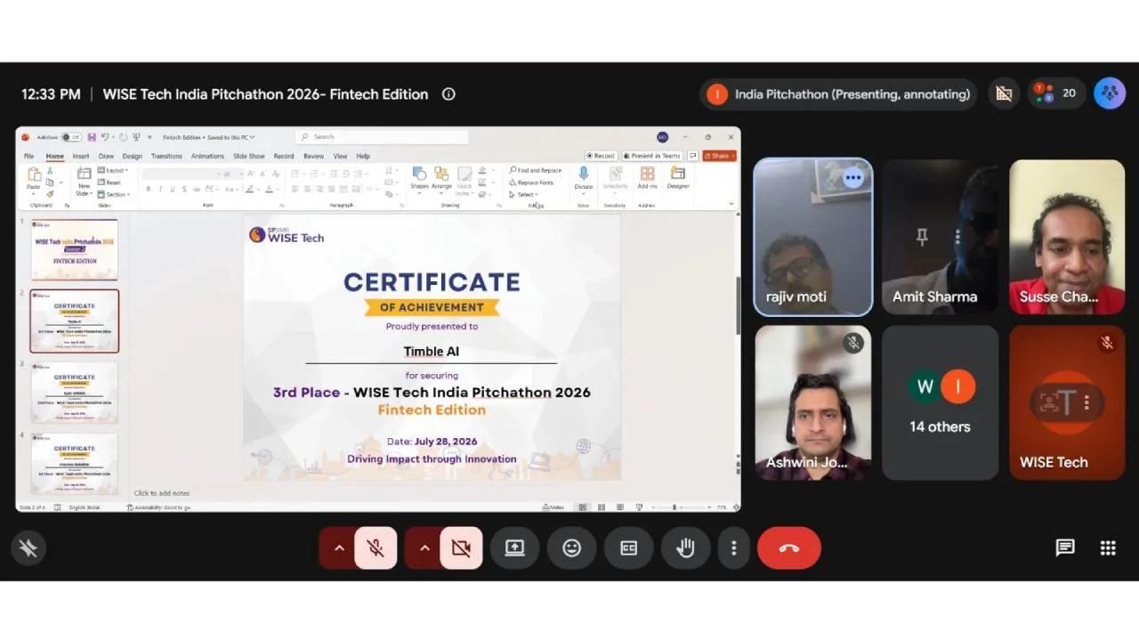 Fintech edition – WISE Tech India Pitchathon 2026