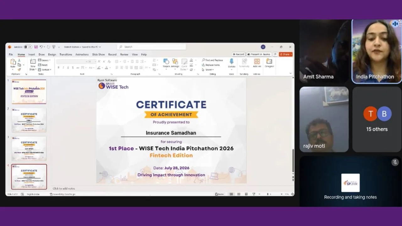 Fintech edition – WISE Tech India Pitchathon 2026