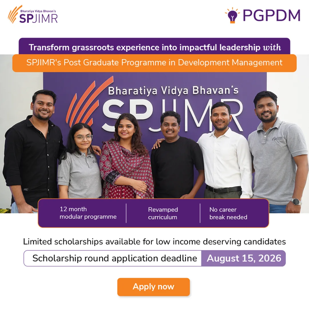 SPJIMR PGPDM opens applications for Batch 28 with revamped curriculum for social sector leadership