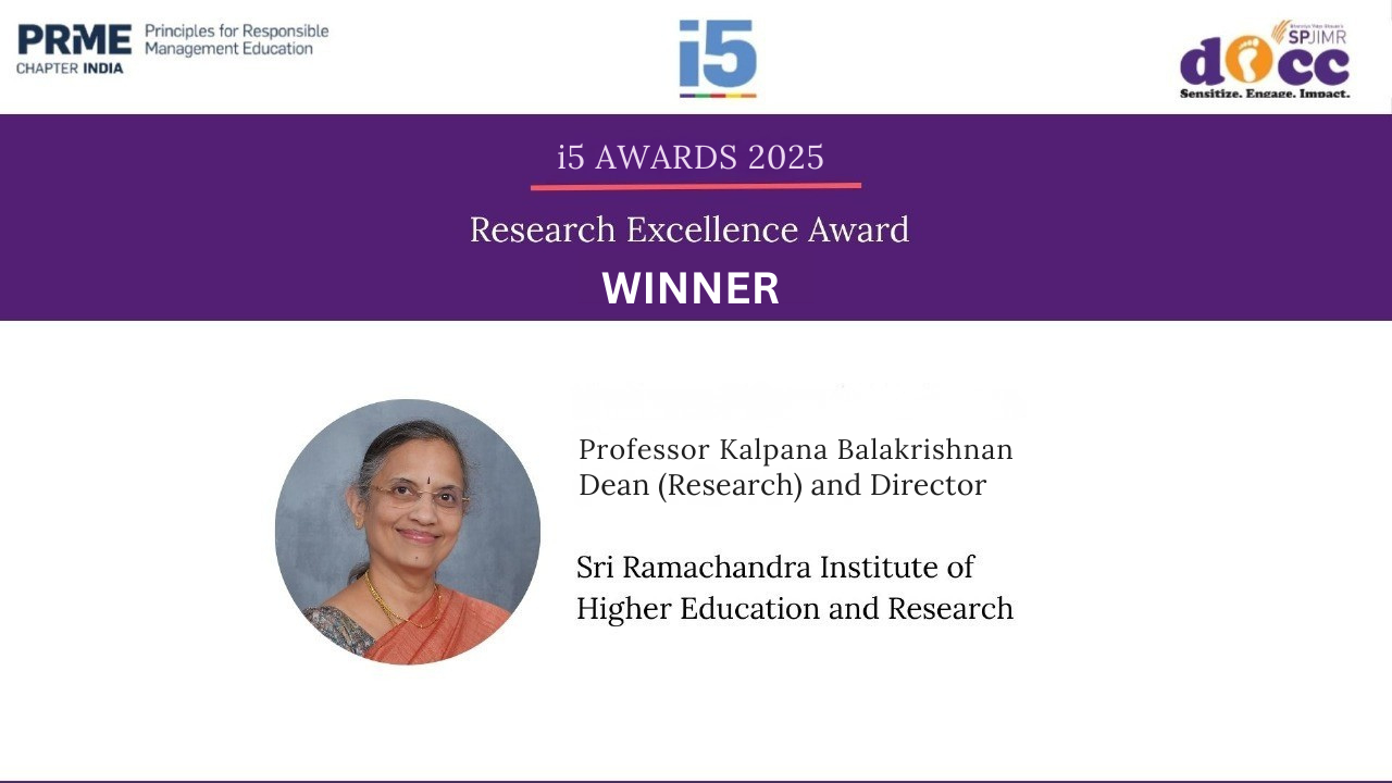 Research Excellence: Dr. Kalpana Balakrishnan