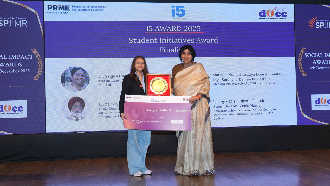 Student Initiatives Award: Manisha Kumari, Aditya Dhuria, Kanika, Diya Soni and Daman Preet Kaur