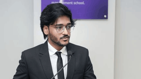 Saurabh Mehta on the SPJIMR Mumbai campus during his FPM journey